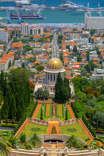 Haifa Israele Giugno 2018 Giardini Bahai Tempio Sacro Della Fede — Foto Stock