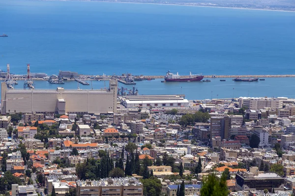 Haifa Israel June 2018 Aerial View Haifa Port Haifa City — Stock Photo, Image