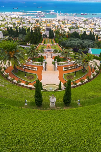 Haifa Israel Junio 2018 Jardines Bahai Templo Sagrado Bahai Construido — Foto de Stock