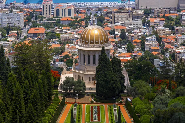 Haifa Israel June 2018 Bahai Gardens Holy Temple Bahai Faith — Stock Photo, Image