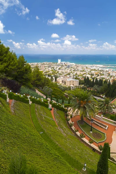 Bahai Gardens Szent Temploma Bahai Hit Épült Mount Carmel Haifa — Stock Fotó