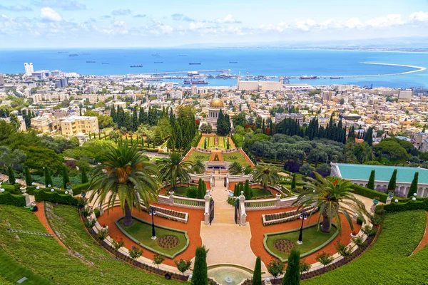 Bahai Gardens Szent Temploma Bahai Hit Épült Mount Carmel Haifa — Stock Fotó