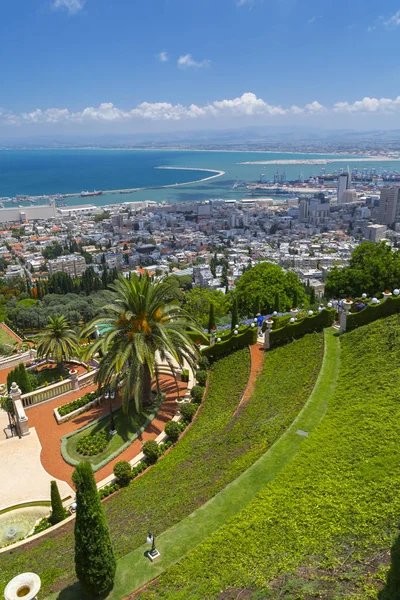 Haifa Israele Giugno 2018 Giardini Bahai Tempio Sacro Della Fede — Foto Stock