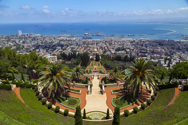 Haifa Israele Giugno 2018 Giardini Bahai Tempio Sacro Della Fede — Foto Stock