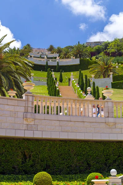 Haifa Srail Haziran 2018 Haifa Cityscape Bahai Bahçeleri Tapınak Bab — Stok fotoğraf