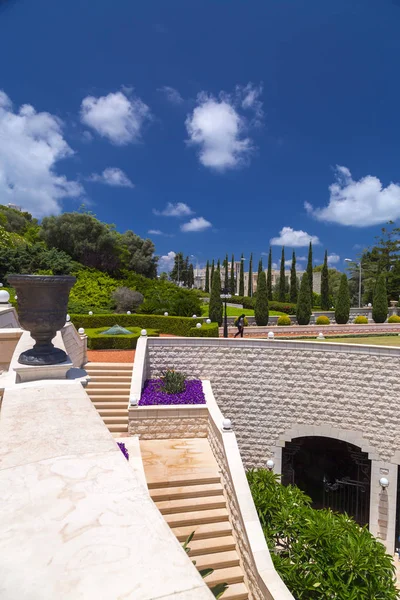 Haifa Izrael Czerwca 2018 Haifa Gród Bahai Gardens Sanktuarium Bab — Zdjęcie stockowe