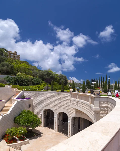 Χάιφα Ισραήλ Ιουνίου 2018 Cityscape Χάιφα Και Κήπους Μπαχάι Ιερό — Φωτογραφία Αρχείου