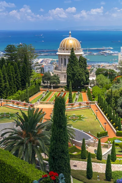 Bahai Tuinen Schrijn Van Bab Een Heilige Bedevaartsoord Voor Gelovigen — Stockfoto