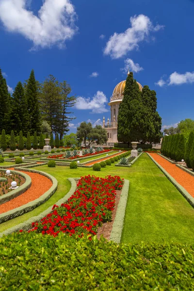 Bahai Gardens Sanktuarium Bab Święte Pielgrzymowanie Dla Wierzących Bahai Zbudowany — Zdjęcie stockowe