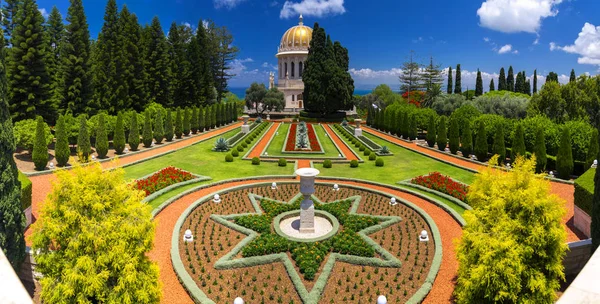 Bahai Gardens Schrein Der Bab Eine Heilige Wallfahrt Für Die — Stockfoto