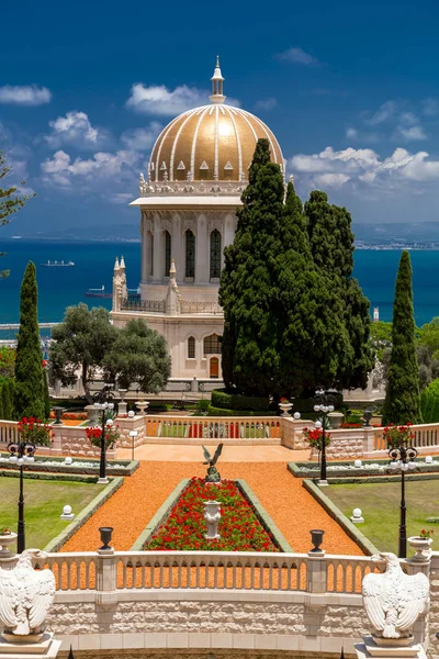 Bahai Bahçeleri Tapınak Bab Haifa Srail Için Mount Carmel Üzerine — Stok fotoğraf