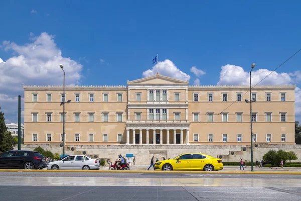 Atene Grecia Luglio 2018 Veduta Della Facciata Dell Edificio Del — Foto Stock