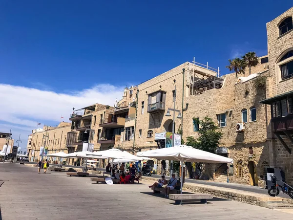 Yafo Israel Junio 2018 Antiguas Calles Carriles Estructuras Ciudad Vieja —  Fotos de Stock