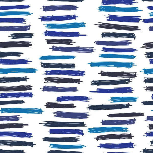 Naadloze Patroon Ontwerp Met Slordig Doodle Stripe Blokken Abstracte Achtergrond — Stockvector