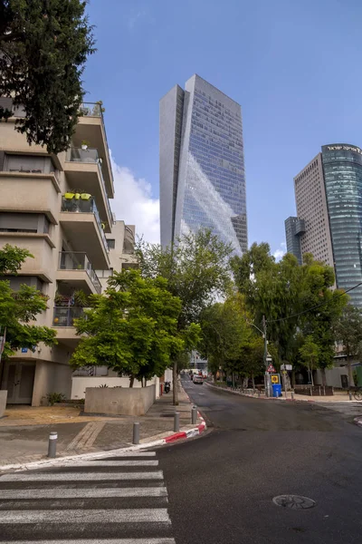 Tel Aviv Israel Junio 2018 Vista Exterior Torre Azrieli Sarona — Foto de Stock