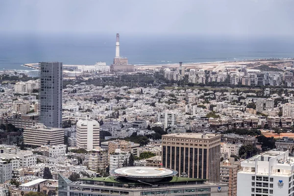 Tel Aviv Yafo Israel June 2018 Aerial View Buildings Streets — Stock Photo, Image