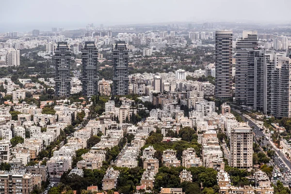 Tel Aviv Yafo Izrael Června 2018 Letecký Pohled Budovy Ulice — Stock fotografie