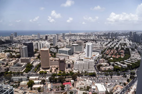 Tel Aviv Yafo Israel June 2018 Aerial View Buildings Streets — Stock Photo, Image