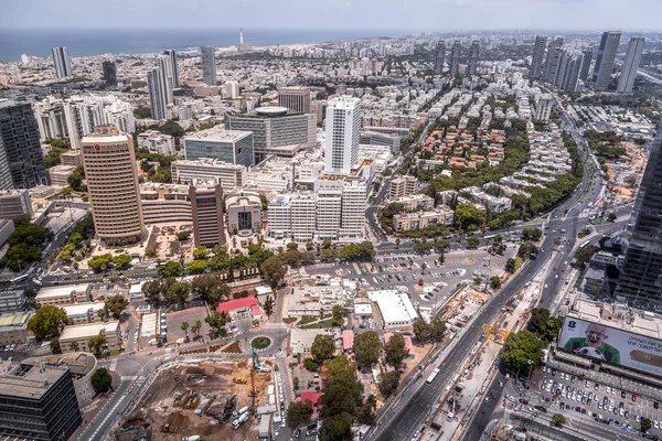 Tel Aviv Yafo Israel June 2018 Aerial View Buildings Streets — Stock Photo, Image