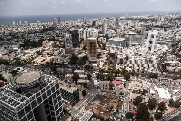 Tel Aviv Yafo Izrael Června 2018 Letecký Pohled Budovy Ulice — Stock fotografie