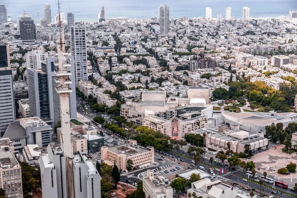Tel Aviv Yafo Israel June 2018 Aerial View Buildings Streets — Stock Photo, Image