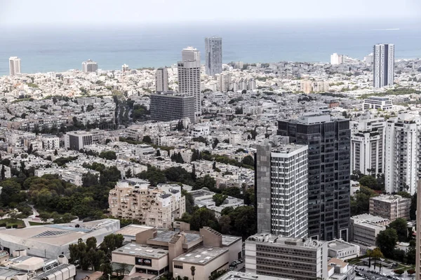 Tel Aviv Yafo Israel June 2018 Aerial View Buildings Streets — Stock Photo, Image