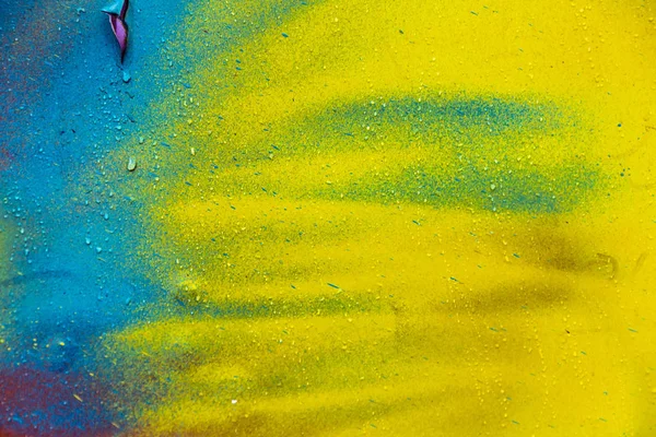 Kolorowe Farby Sprayu Okruchy Ścianie Szczegółowe Bliska Tekstura Tło — Zdjęcie stockowe