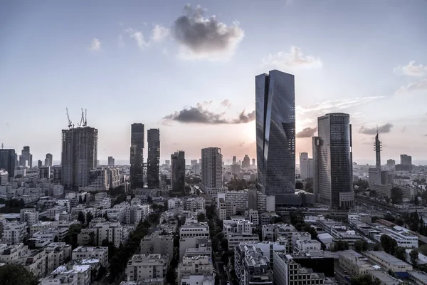 Tel Aviv Yafo Izrael Června 2018 Letecký Pohled Budovy Ulice — Stock fotografie