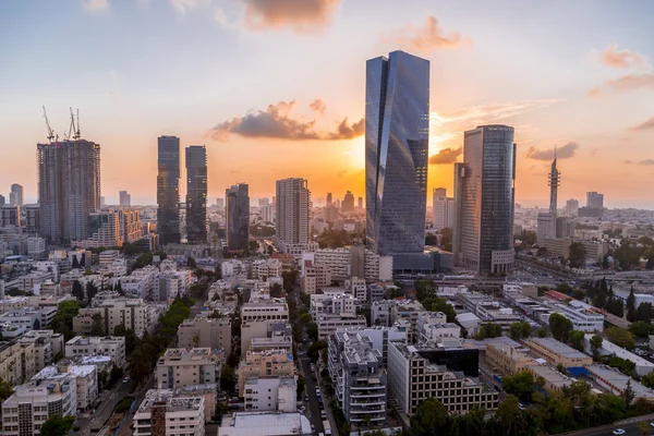 Tel Aviv Yafo Israel June 2018 Aerial View Buildings Streets — Stock Photo, Image