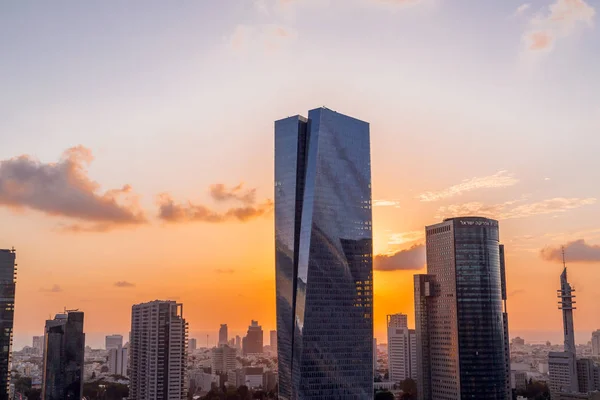 Tel Aviv Izrael Června 2018 Letecký Pohled Azrieli Petr Tower — Stock fotografie