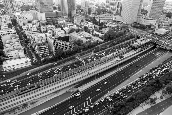Tel Aviv Yafo Israël Juni 2018 Luchtfoto Van Het Financiële — Stockfoto