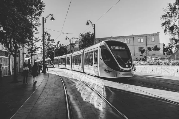 Jerusalem Israel Juni 2018 Blick Von Der Jaffa Street Mit — Stockfoto