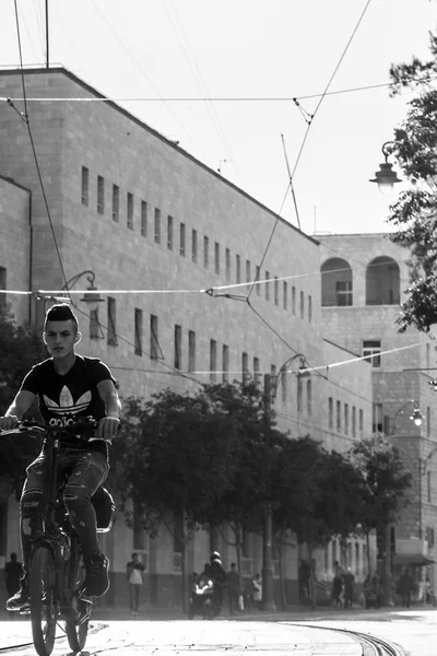 Ιερουσαλήμ Ισραήλ Ιουνίου 2018 Θέα Από Jaffa Street Την Γραμμή — Φωτογραφία Αρχείου