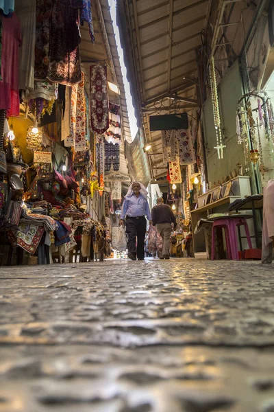 Jerusalén Israel Junio 2018 Antiguo Bazar Las Antiguas Calles Estrechas — Foto de Stock