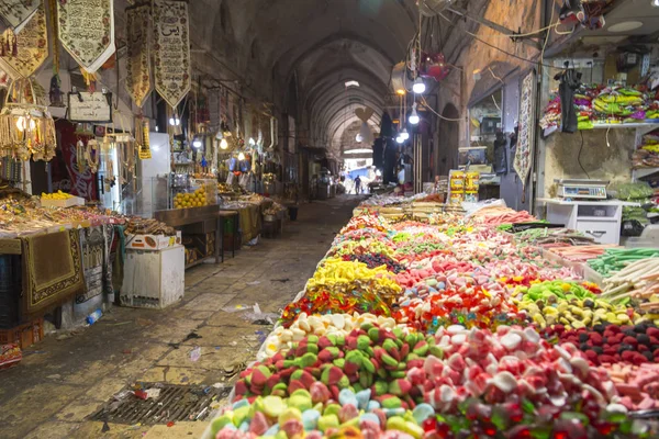 Jérusalem Israël Juin 2018 Vieux Bazar Dans Les Anciennes Rues — Photo