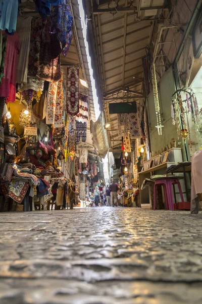 Jerusalén Israel Junio 2018 Antiguo Bazar Las Antiguas Calles Estrechas —  Fotos de Stock