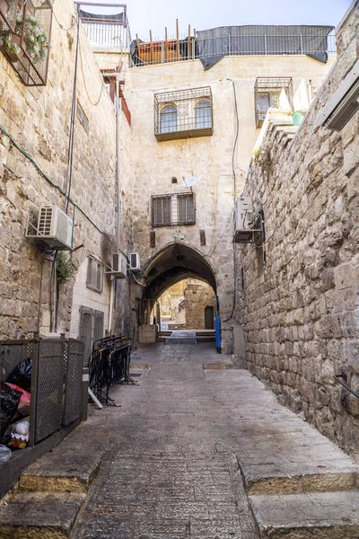 Иерусалим Израиль Июня 2018 Года Древние Улицы Здания Старом Городе — стоковое фото