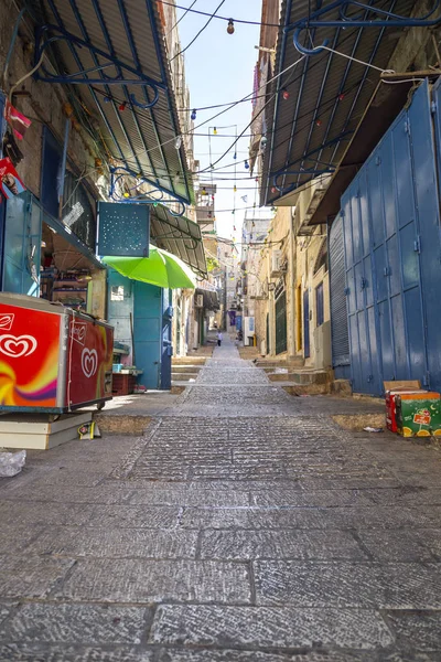 Jerusalém Israel Junho 2018 Antigas Ruas Edifícios Antiga Cidade Jerusalém — Fotografia de Stock