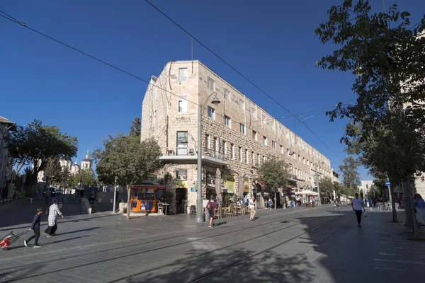 Jerusalén Israel Junio 2018 Vista Desde Calle Jaffa Con Edificios — Foto de Stock