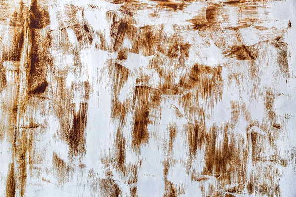 Superficie Oxidada Con Arañazos Sobre Fondo Textura Blanca — Foto de Stock