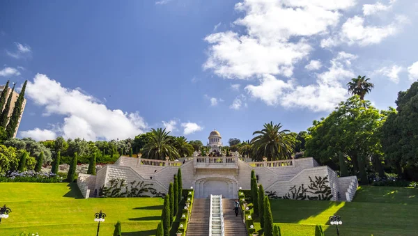 Haïfa Israël Juin 2018 Bahai Gardens Temple Sacré Foi Bahai — Photo