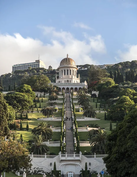 Haïfa Israël Juin 2018 Bahai Gardens Temple Sacré Foi Bahai — Photo