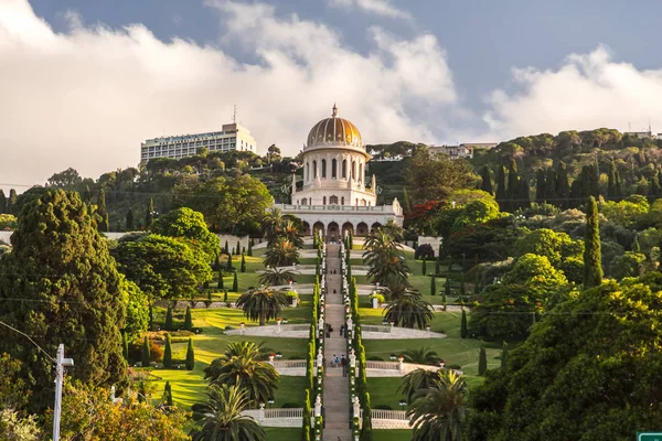 Haifa Israel Junio 2018 Jardines Bahai Templo Sagrado Bahai Construido —  Fotos de Stock