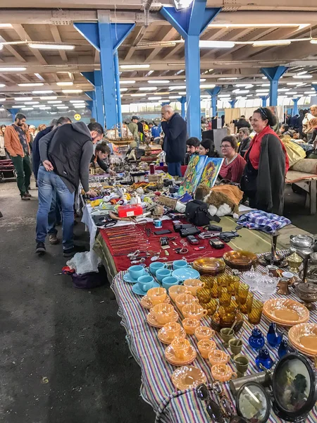 Istanbul Turkiet Oktober 2018 Ferikoy Loppmarknad Där Antikviteter Och Olika — Stockfoto