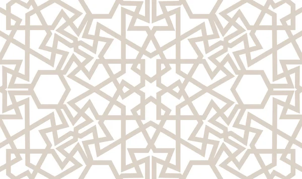 Abstract Seamless Pattern Design Oriental Moorish Style Geometric Motif Repeat — Stock Vector