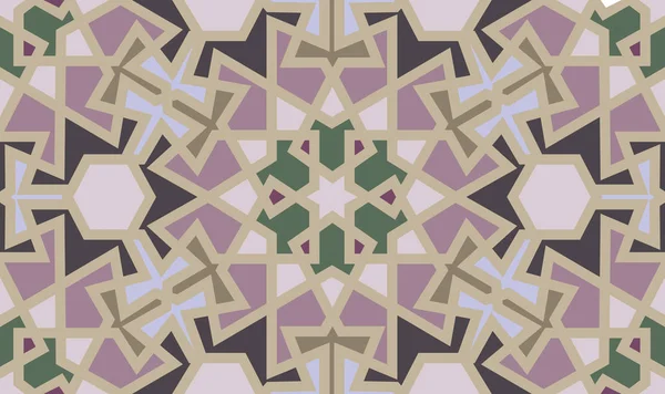 抽象无缝图案设计与东方摩尔风格几何图案 重复背景 — 图库矢量图片