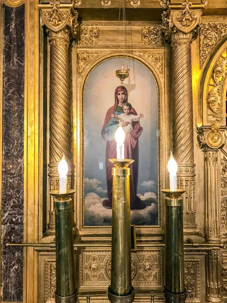 Istanbul Turchia Ottobre 2018 Veduta Interna Della Chiesa Bulgara Sveti — Foto Stock