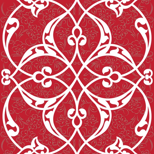 Carrelage Iznik Design Sans Couture Décoration Florale Style Turc Ottoman — Image vectorielle