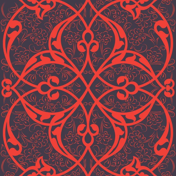 Carrelage Iznik Design Sans Couture Décoration Florale Style Turc Ottoman — Image vectorielle