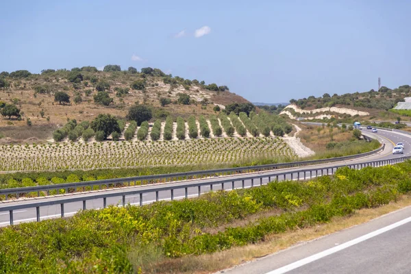 Jérusalem Haïfa Israël Juin 2018 Autoroute Avec Panneaux Véhicules Dans — Photo